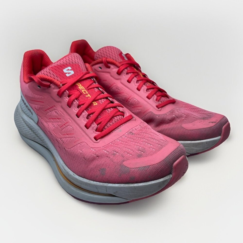 Salomon Womens Size 8.5 Spectur Tea Rose Lunar Rock Running Shoes Sneakers